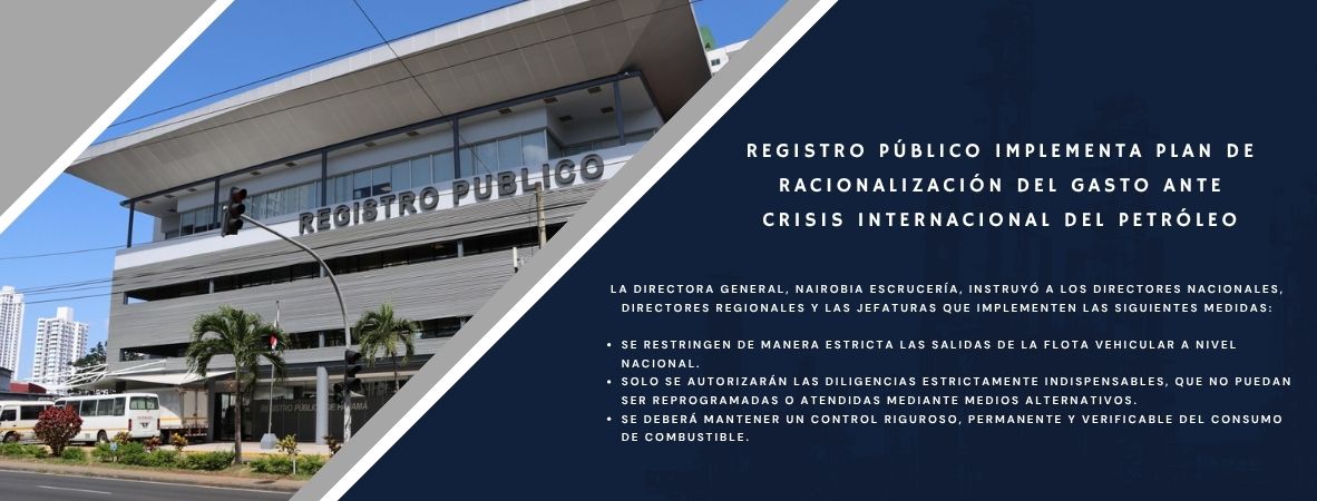 Registro Público implementa plan de racionalización del gasto ante crisis internacional del petroleo