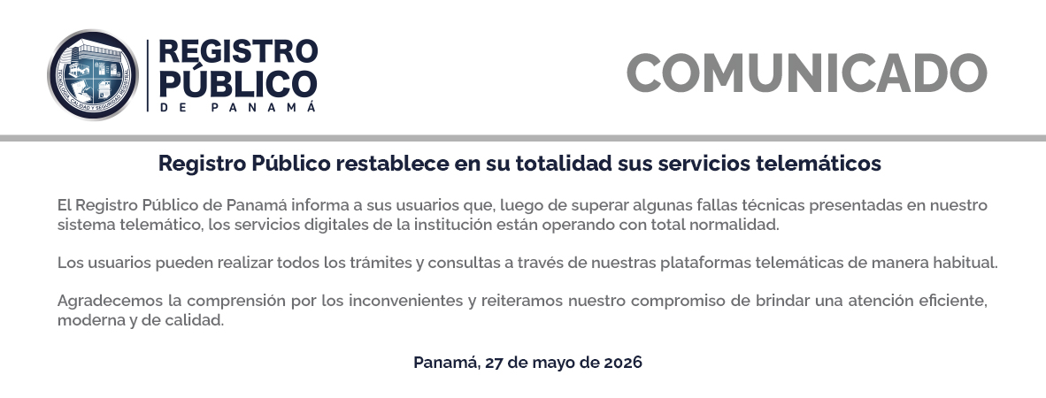 Comunicado - Servicios Telemáticos