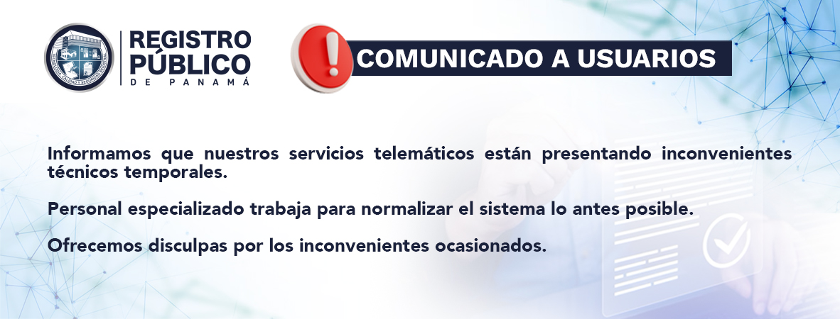 Comunicado - Servicios Telemáticos