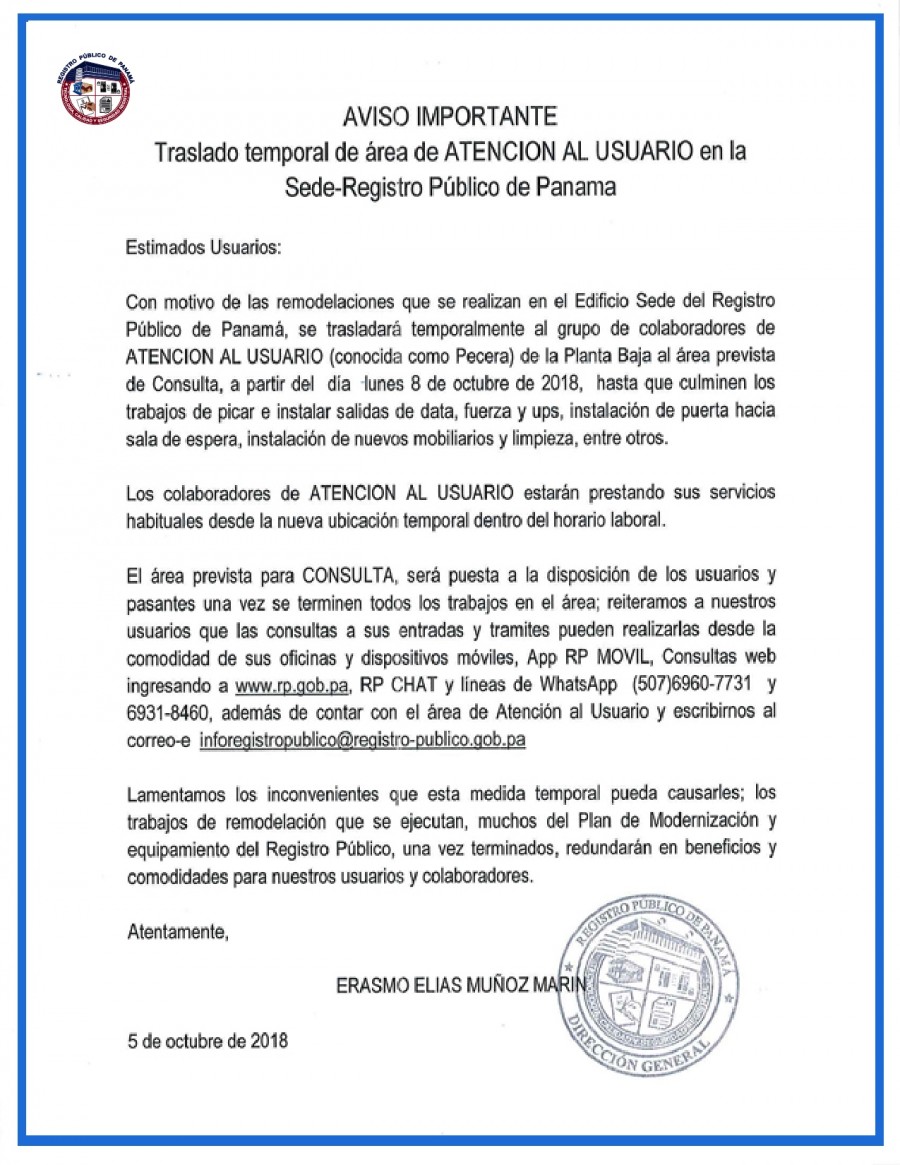 Aviso Pecera